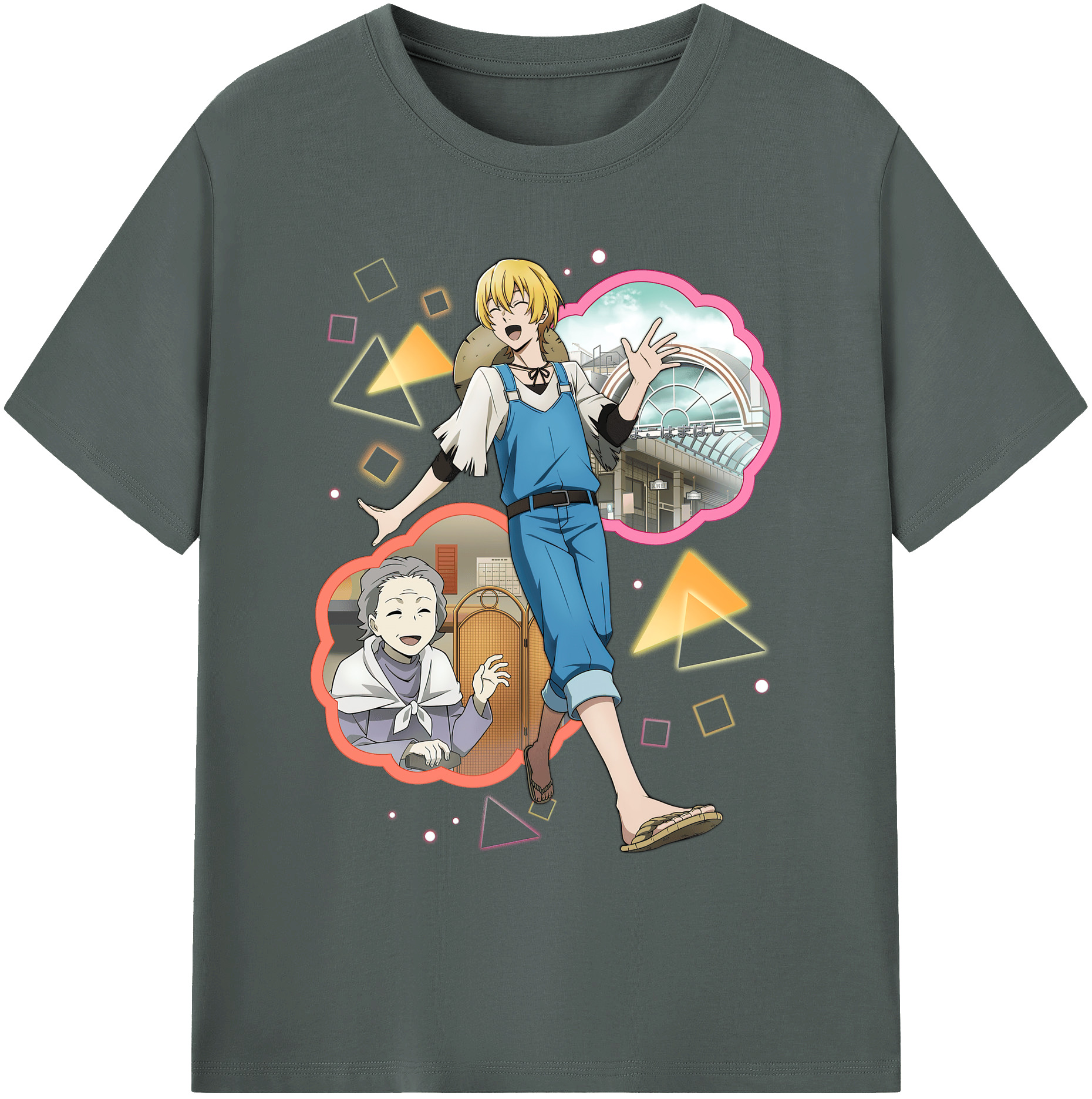 （画像用） 文豪ストレイドッグス Bungo Stray Dogs 綿100％ メンズ半袖Tシャツ｜肌触りやわらか＆通気性